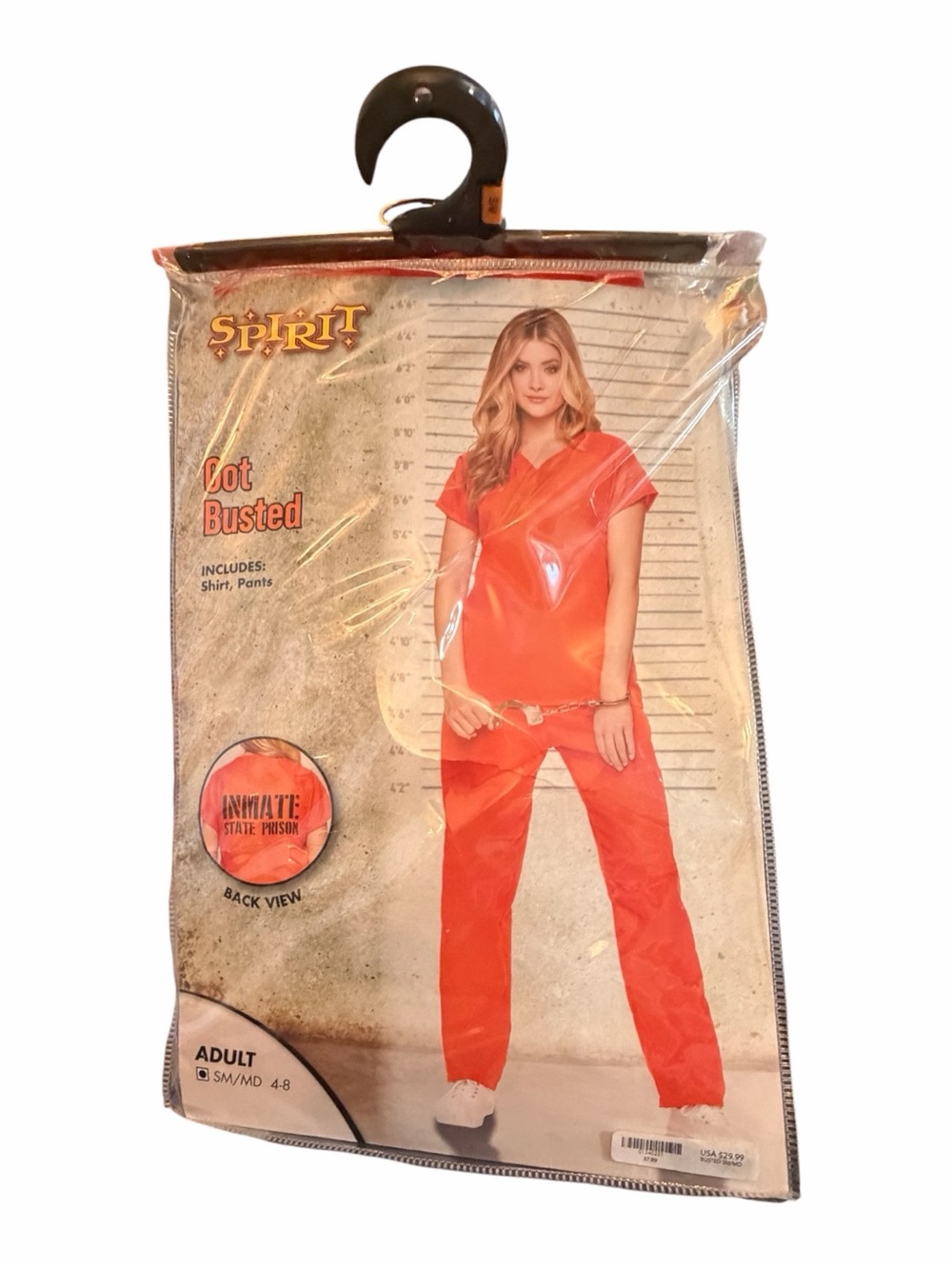 Spirit Women’s Orange Straight-Leg Jumpsuit Costume Halloween